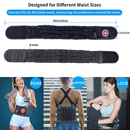 Decompression Back Belt, Inflatable Back Brace for Back Pain, Blue - color: Blue