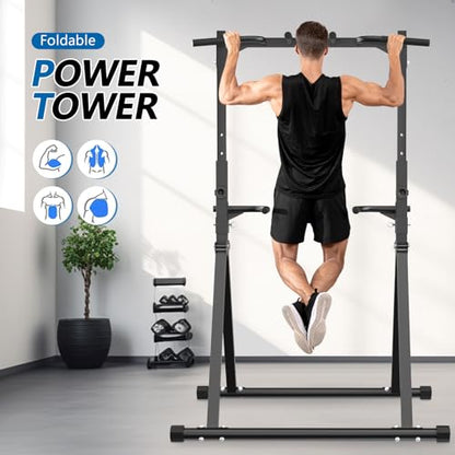 Pull Up Station Pull Up Bar for Home Gym Equipment Dip Station Power Tower Strength Training Fitness Equipment