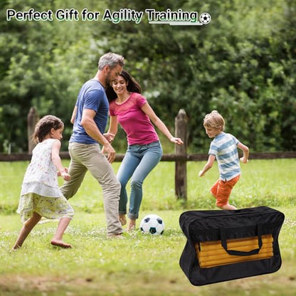6 FT Agility Poles for Soccer, Basketball, Football, Equestrian, Pet Training, 4/6/8/10 Pack Detachable Soccer Poles w/Rubber Bases, Pole Bending Poles for Horses, Indoor/Outdoor Use - style: 6 Pack