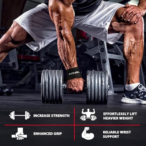 Lifting Wrist Straps for Weightlifting, Deadlifts, Powerlifting & Strength Training – 21.2” Cotton Workout Straps with Neoprene Padding & Non-Slip Hex Grip – Gym Straps for Men & Women