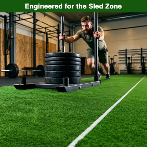 Yescom 4x50' Sled Turf Strips for Gym Artificial Grass Garage Home - size: 1.38"H-4'x50'(200Sq.Ft)