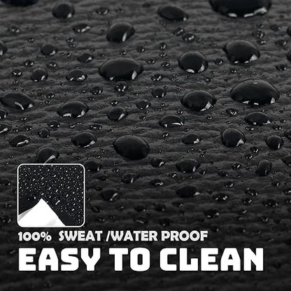 Bike Mat | 2Pack, 30" x 12" Exercise Bike Mat/Treadmill Mat for Hardwood Floors or Carpet, Non-Slip Sweat-Proof Exercise Equipment Mat for Bike Trainer/Stationary Spin Bike - size: 1/4" thick, 11.8" x 30"