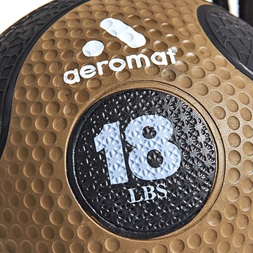 Aeromat Elite Power Rope Medicine Ball for Core Strength/Rotational Movements Training - style: 3 pounds (Brown)