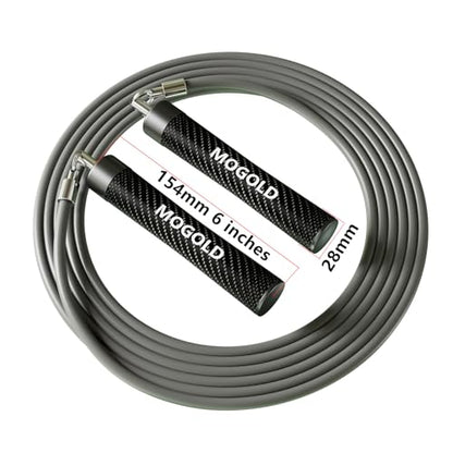 Weighted Jump Rope, 1LB - 3 Pre-Sized Lengths (M/L/XL) for Perfect Fit, No Adjustment Needed! Ergonomic Faux Leather Handle for HIIT, Strength, Cardio & Fat Burn