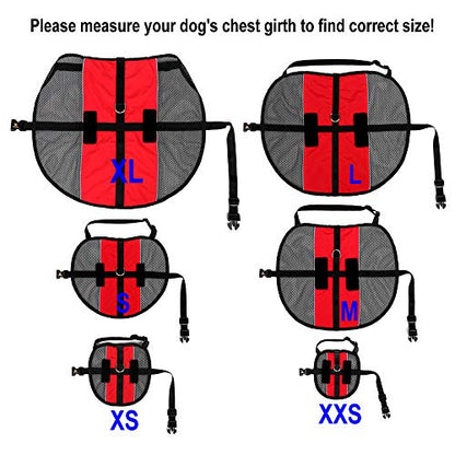 PLUTUS PET Service Dog Vest with 2 Removable Patches, Light Weight and Breathable Mesh Service Animal Harness,Perfect for Summer and Hot Days,Red,L,Girth 26.7-31.5" - size: L( 26.7-31.5" Girth)
