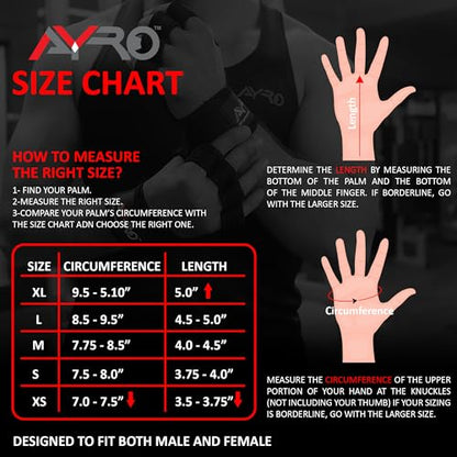 AYRO Workout Gloves for Men & Women – Gym Gloves for Men, Weight Lifting Gloves, with Wrist Support, Breathable Palm Padding, Non-Slip Grip – Ideal for Gym, Fitness, Cross Training, Cycling Gloves