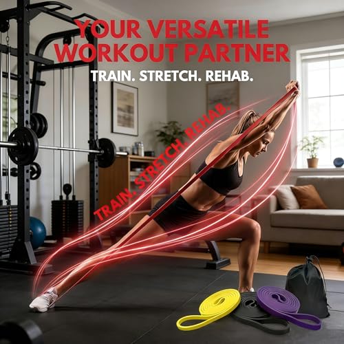 Pull Up Bands, Resistance Bands, Exercise Bands for Full-Body Training, Pull Up Assistance Bands Set for Men & Women, Fitness, Physical Therapy, Stretch Workout Bands at Home, Gym
