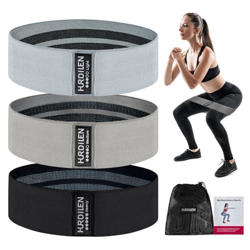 Resistance Bands for Working Out, Exercise Workout Bands for Women & Men, 3 Levels Elastic Stretch Bands for Exercise with Carry Bag for Physical Therapy, Home Fitness, Strength Training, Yoga - color: Black,Grey,Light Grey