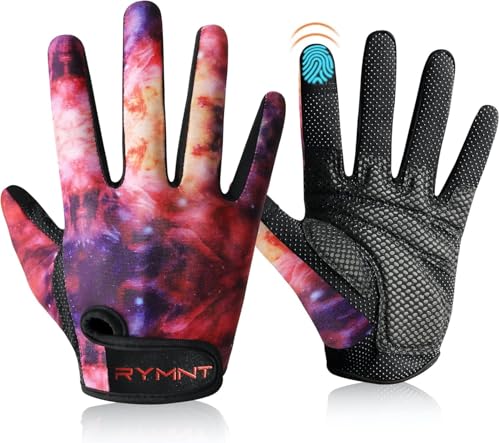ZEROFIRE Full Finger Workout Gloves for Women Men - Weight Lifting Gloves with Full Palm Protection & Extra Grip for Women Gym, Weightlifting, Weight Lift, Rowing, Exercise, Sport, Cycling - color: Galaxy, size: Large