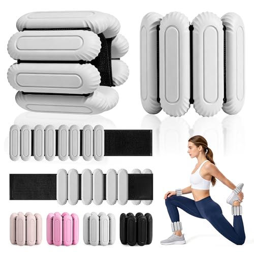 Wrist Weights for Women & Men, 2lb Silicone Wrist Ankle Weights - color: Grey