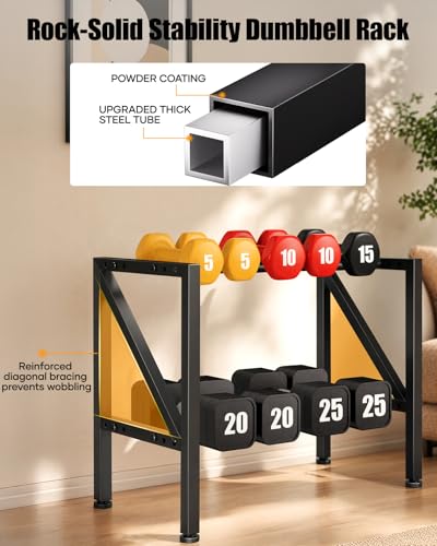 FHXZH Dumbbell Rack Stand Only - Weight Rack for Home Gym - color: Black-Small