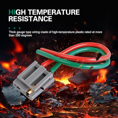 WZP 2PCS HEI Distributor Pigtail Wire Harness, 12V Power & Tach Connector Plug with 7-inch Color-Coded Cables, Compatible with RV Chevy GM HEI 170072