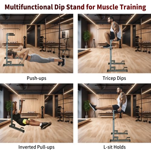 Power Tower Pull Up Bar Station Workout Dip Station for Home Gym Strength Training Fitness Equipment