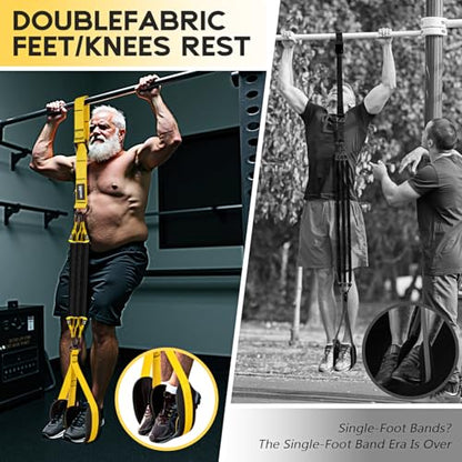 Pull Up Assistance Bands, Adjustable Heavy Duty Resistance Band for Pull Up, 3 Pull Up Bands, Comfortable Fabric Feet/Knee Rest, Assistance Bands for Pull-Up, Home Fitness, Body Stretching
