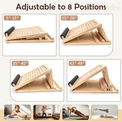 Wooden Slant Board, Incline Board for Leg Exercises, Slant Boards for Exercise – Ideal for Home Workout, Office Break, Yoga Session, Daily Calf Stretch and Full Leg Muscle Relaxation