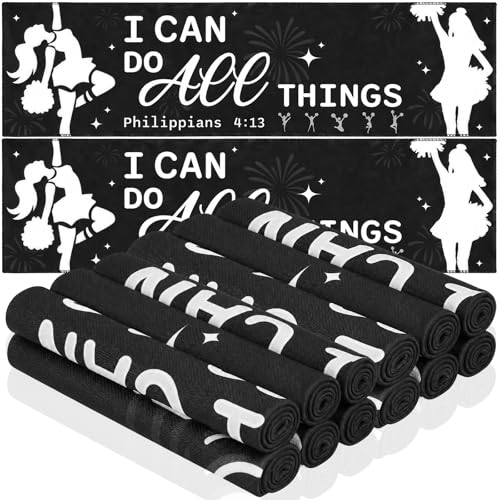 12 Pcs Cheerleader Cooling Towels Cheer Gifts Bulk for Neck 40" x 12" Breathable Chilly Microfiber Quick Dry Ice Towel Team Gifts for Sport Yoga Coach Gym Party Favor(Black)