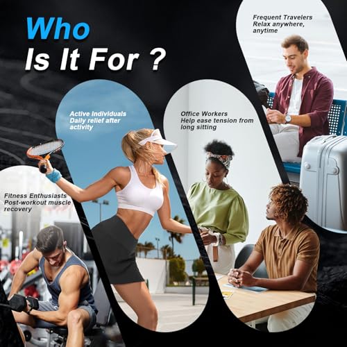 Electric Rolling Massager with Dock – Hands-Free Desk or Handheld Muscle Roller for Legs, Calves, Neck & Back, Deep Tissue Relief, Rechargeable 3 Speeds