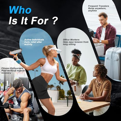 Electric Rolling Massager with Dock – Hands-Free Desk or Handheld Muscle Roller for Legs, Calves, Neck & Back, Deep Tissue Relief, Rechargeable 3 Speeds