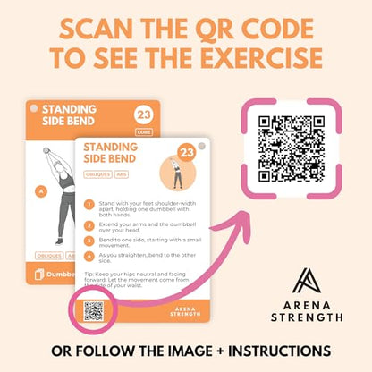 Workout Cards - Instructional Fitness Deck for Booty Band Workouts, Beginner Fitness Guide for Resistance Band Training Exercises at Home. Includes Workout Routines. - style: Dumbbell (Part 1)