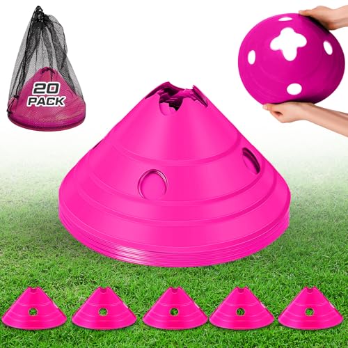 Jumbo Soccer Cones Big Training Disc Cone - color: Rose Red
