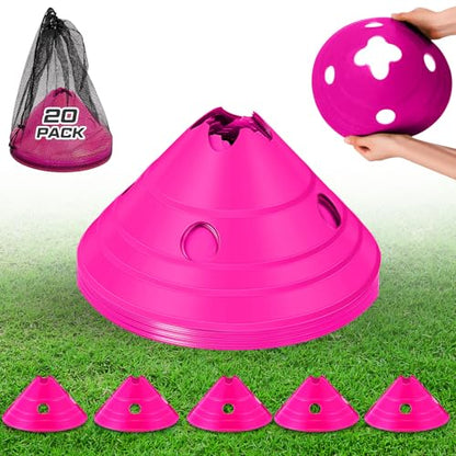 Jumbo Soccer Cones Big Training Disc Cone - color: Rose Red