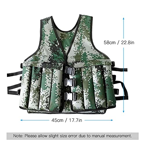 Adjustable Weighted Vest Without Weights for Men Women, Empty Workout Exercise Camo Weighted Vest for Strength Training Cardio Running Calisthenics