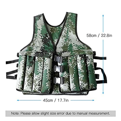 Adjustable Weighted Vest Without Weights for Men Women, Empty Workout Exercise Camo Weighted Vest for Strength Training Cardio Running Calisthenics