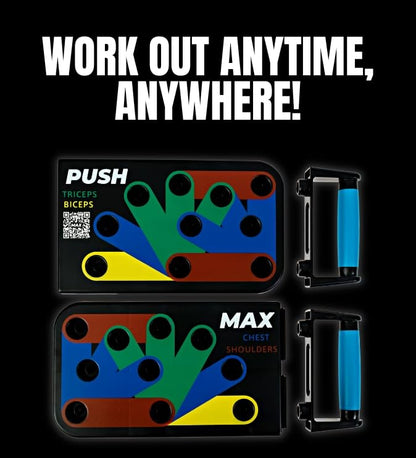 2.0 Push Up Board - Home Gym Exercise Equipment for Chest, Shoulders, Triceps and Biceps - Foldable and Portable House Workout for Men and Women