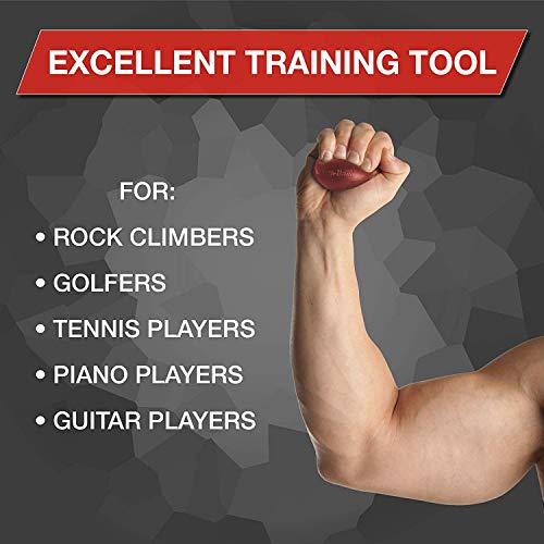 THERABAND Hand Exerciser, Ball For Hand, Wrist, Finger, Forearm, Grip Strengthening & Therapy, Squeeze Ball to Increase Hand Flexibility & Relieve Joint Pain, Red, Soft, Beginner