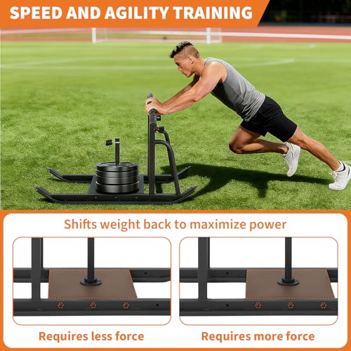 GarveeLife Weight Sled, Football Sleds and Chutes,Sled Push Gym Equipment