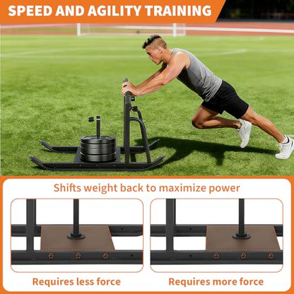 GarveeLife Weight Sled, Football Sleds and Chutes,Sled Push Gym Equipment