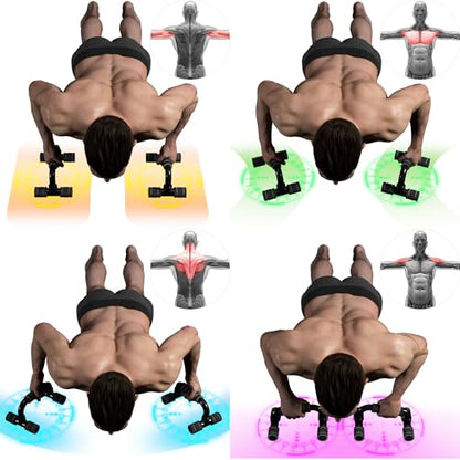 READAEER Push Up Bars Gym Exercise Equipment Fitness 1 Pair Pushup Handles with Cushioned Foam Grip and Non-Slip Sturdy Structure Push Up Bars for Men & Women - color: Gray