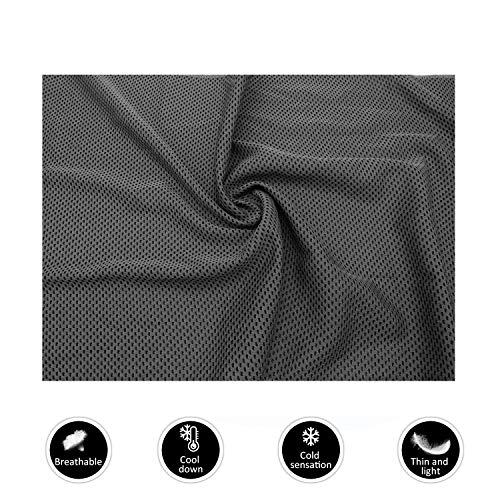INNOLIFE 6 Pack Cooling Towels Breathable Ice Towel for Sports, Gym, Fitness, Running, Hiking, Yoga - Black - color: Black