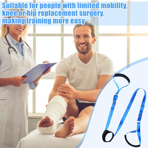 75'' Long Knee Replacement Recovery Aids After Surgery with Padded Handgrips and Feet Loop for Knee Pain Recovery Equipment Hip Rehabilitation to Improve Mobility and Flexibility Physical Therapy