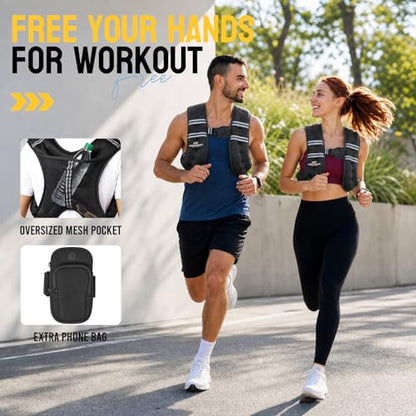 Weighted Vest for Women, Comfort-Fit with Adjustable Straps & Phone Bag, 6/8/12/16/20/25/30LB Womens Weighted Vest for Faster Weight Loss, Walking Strength Training Running