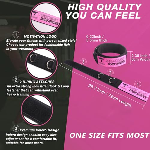 Thigh Ankle Strap Adjustable Neoprene Padded, Ankle Leg Cuffs with Resistance Bands for Leg Butt Training Workout Equipment, Strength Training,Hip Gluteus