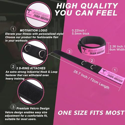 Thigh Ankle Strap Adjustable Neoprene Padded, Ankle Leg Cuffs with Resistance Bands for Leg Butt Training Workout Equipment, Strength Training,Hip Gluteus
