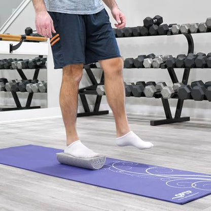 OPTP Silver AXIS Foam Roller, Moderate Density for Sports Medicine, Physical Therapy, Pilates, Yoga - Myofascial Release on Trigger Points (Silver Moderate Density, 12" x 3" Half-Round) - size: Silver - 12" x 3" Half-round