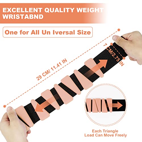 Wrist Weights Set of 2, Adjustable Silicone Workout Weights for Women and Men, Wearable Ankle/Wrist Weights Suitable for Yoga, Dance, Pilates, Pool Exercises and Jogging, 2lb