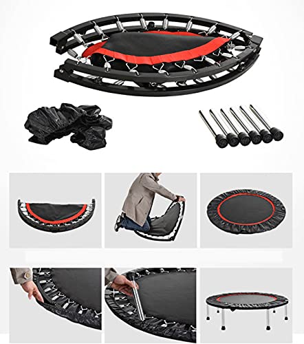 Replacement Trampoline Pad Outdoor Trampoline 40",Fitness Trampoline with Handle,Mute Foldable Trampoline Mini Exercise Rebounder for Adults Indoor/Garden Workout Equipment,Maximum Load 200Kg