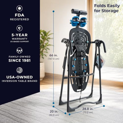 TEETER EP-560 Inversion Table w/Accessories for Back Pain Relief – FDA-Registered, UL Safety Certified, 300 lb Capacity, Designed & Patented in USA - style: EP-560 Ltd. Black(2026)