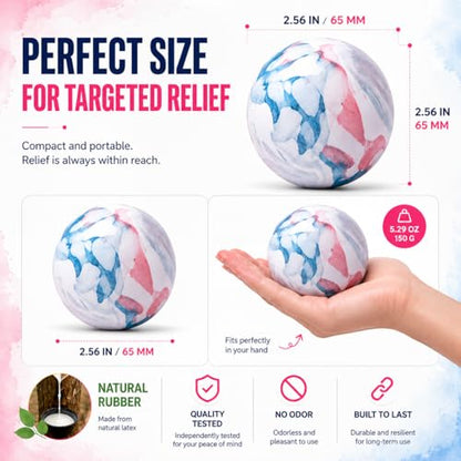 Massage Lacrosse Balls for Myofascial Release, Quality Certification, Massage Deep Tissue for Back and Shoulder, Trigger Point Therapy, Muscle Knots, Relieving Muscle Pain - color: Blue