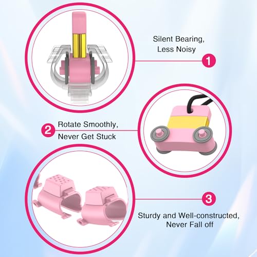 Fit Hoop Weighted Hula Pilates Circles, 32 Detachable Parts,Weight Loss Fitness Gear, Quiet Home Workout Tool - color: PINK