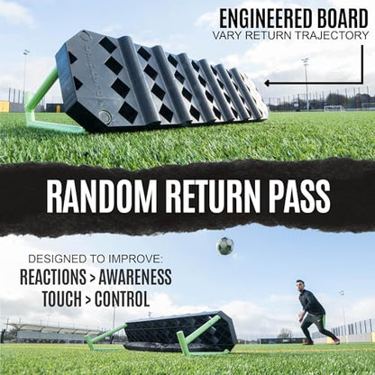 QuickPlay Replay Station 4-in-1 Soccer Rebounder Board - Portable Rebound Board for Backyard - Dual Surface, Dual Angle Soccer Passing Board for Passing & Reaction Skills - Soccer Training Equipment - style: Replay Station