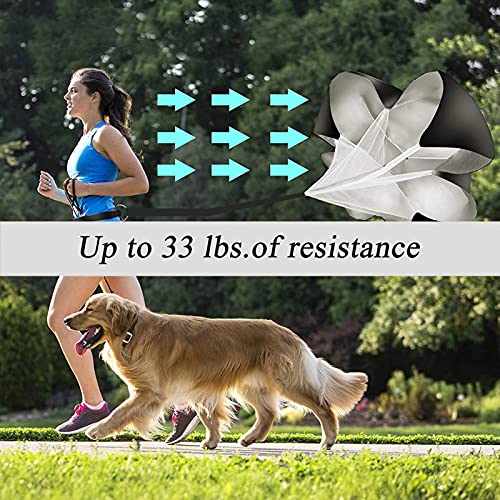 Resistance Parachute Speed Sprint Training Chute, Running Parachute Resistance Trainer with Adjustable Belt, Improving Speed/Stamina/Strength