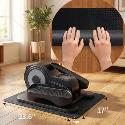 Double-Sided Rubber Non Slip Mat for Elliptical Machine, 24"x17" Anti Slip Mat for Vibration Plate & Stepper, Odorless & Durable - size: 23.6"L × 17"W x 0.12"Th