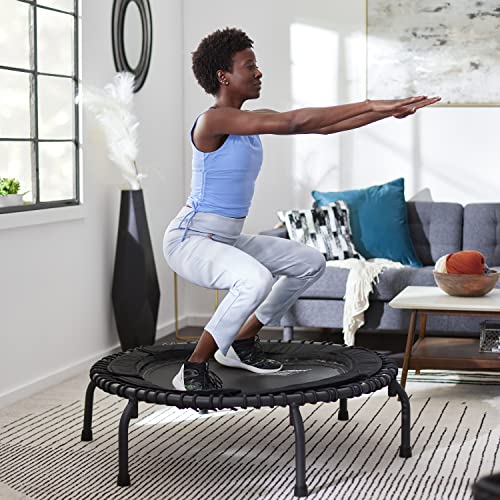 JumpSport 44" PRO Fitness Trampoline Model 530, Professional Rebounder, Adjustable Bounce, Elastic Cord System, 3-Piece Frame, Large Jump Surface, Low-Impact Cardio & Strength Training, 325lb Capacity