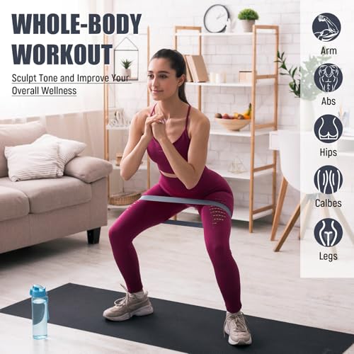 20 Pcs Resistance Bands for Women Men 10-115 Lbs 5 Different Resistance Levels Loop Exercise Bands for Leg Working Gym - color: Black