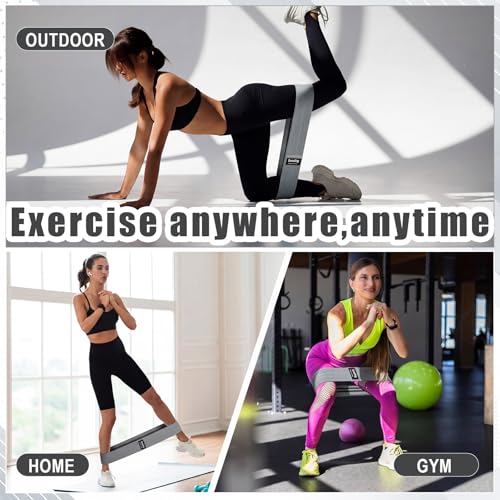 36 Pcs Fabric Resistance Bands for Working Out Non Slip Stretch Exercise Bands Bulk for Women Men Home Gym, Pilates, Yoga, Booty, Leg Training