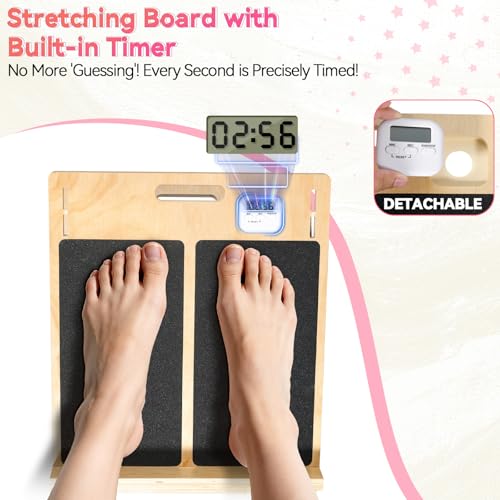 15.74x11.8 Inches Anti-Slip Slant Boards for Exercise, Adjustable Wooden Slant Board for Calf Stretching with Stretch Strap, Ideal for Leg, Knees, Heel, Ankle,Stretching, Plantar Fasciitis (220 LBS) - size: Small